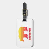 ブライソンシティノースカロライナのレインボーベア ラゲッジタグ (正面縦)
