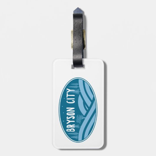 ブライソンシティノースカロライナアウトドア ラゲッジタグ (裏面縦)