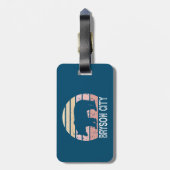 ブライソンシティノースカロライナレトロベア ラゲッジタグ (裏面縦)