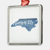 ブライソンシティノースカロライナ木目 メタルオーナメント (左)