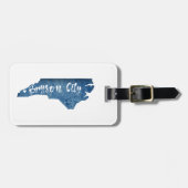 ブライソンシティノースカロライナ木目 ラゲッジタグ (正面横)