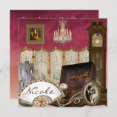 ブライダエレガントルシャワーの招待 招待状 (正面/裏面)