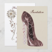 ブライダエレガントルシャワーの招待 招待状 (正面/裏面)