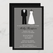 ブライダエレガントルシャワーの招待 招待状 (正面/裏面)