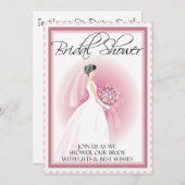 ブライダカスタマイズルシャワーの招待 招待状 (正面/裏面)