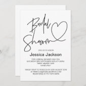 ブライダモダンルシャワーの招待 招待状 (正面/裏面)