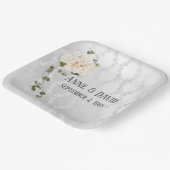 ブライダルあじさいブーケオンホワイトサテン ペーパープレート (傾斜あり)