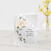 ブライダルあじさいブーケfor Anniversary カード (黄色い花)