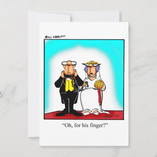 ブライダルおもしろいシャワーへの招待 招待状 (正面)