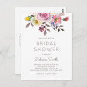 ブライダルかわいらしシャワーへの招待 ポストカード (正面/裏面)