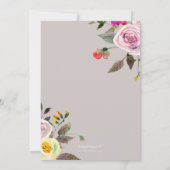 ブライダルかわいらしシャワーへの招待 招待状 (裏面)