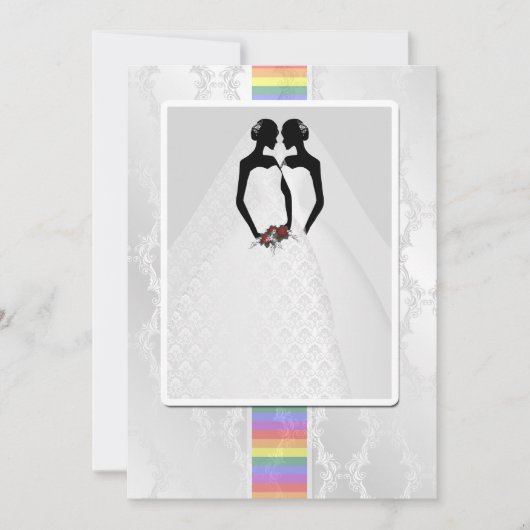 ブライダルのガウンの結婚花嫁 招待状 (正面)