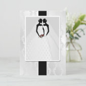 ブライダルのガウンの結婚花嫁 招待状 (スタンド正面)