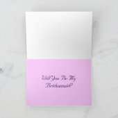 ブライダルのシルエットは私の花嫁の付き添いのピンク 招待状 (内部)