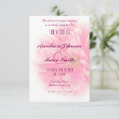 ブライダルの結婚フローラ牡丹フラワーシックカード 招待状 (スタンド正面)