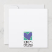 ブライダルはブライダルシャワー招待状緑か白に蹄鉄を打ちます 招待状 (裏面)