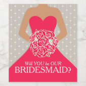 ブライダルは私たちの花嫁のワインラベルになる ワインラベル (シングルラベル)