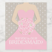 ブライダルは私たちの花嫁のワインラベルになる ワインラベル (シングルラベル)