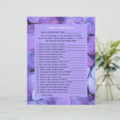 ブライダルまたはウェディングシャワーパーティーゲーム – アジサイ (スタンド正面)