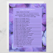 ブライダルまたはウェディングシャワーパーティーゲーム – アジサイ (正面/裏面)