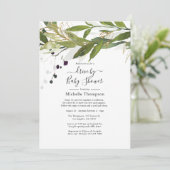 ブライダルまたはベビーシャワーによる水彩緑化ドライブ 招待状 (スタンド正面)