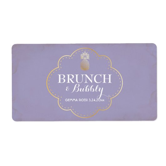 ブライダルまたはベビーシャワーミニシャンパンラベル ラベル (正面)