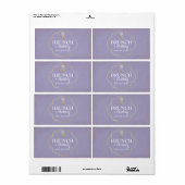 ブライダルまたはベビーシャワーミニシャンパンラベル ラベル (フルシート)