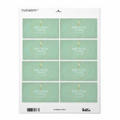 ブライダルまたはベビーシャワーミニシャンパンラベル ラベル (フルシート)