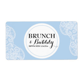 ブライダルまたはベビーシャワーレースミニシャンパンラベル ラベル