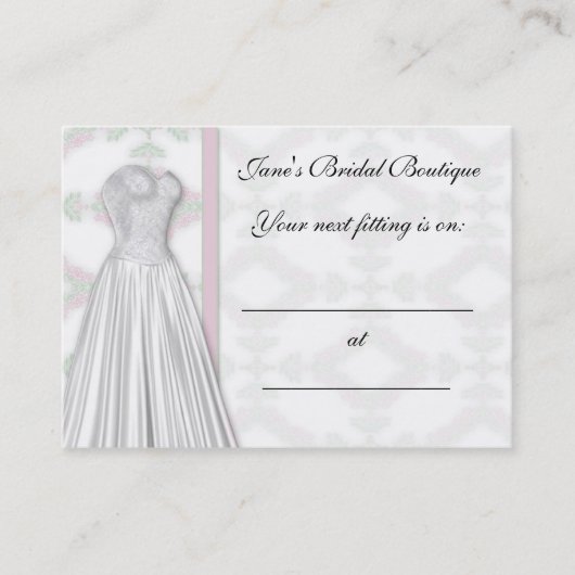 ブライダルアポイントメントカード 予約カード (正面)