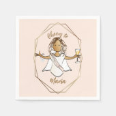 ブライダルウェディングシャワーバチェロレッテ紙ナプキン スタンダードカクテルナプキン (正面)