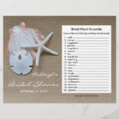 ブライダルウェディングシャワー単語スクランブルゲーム (正面)