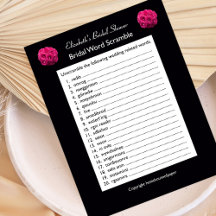 ブライダルウェディングシャワー単語スクランブルゲーム