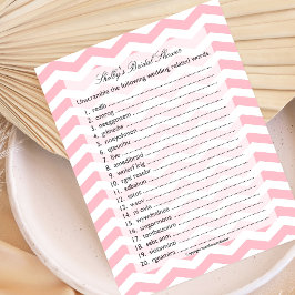 ブライダルウェディングシャワー単語スクランブルゲーム