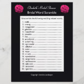ブライダルウェディングシャワー単語スクランブルゲーム (正面)