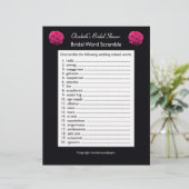 ブライダルウェディングシャワー単語スクランブルゲーム (スタンド正面)