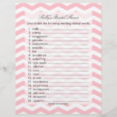 ブライダルウェディングシャワー単語スクランブルゲーム (正面)