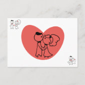 ブライダルウェディングシャワー結婚の夫婦を表示  エンクロージャーカード (裏面)