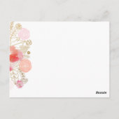 ブライダルエレガントシャワーの招待状。招待状 ポストカード (裏面)