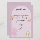 ブライダルエレガントシャワーへの招待 招待状 (正面/裏面)