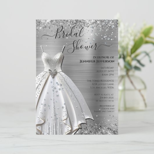 ブライダルエレガントシャワーへの招待 招待状 (スタンド正面)