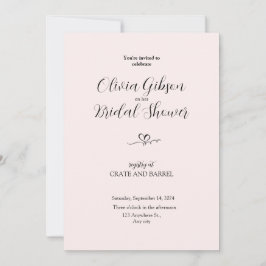 ブライダルエレガントシャワー招待カード 招待状