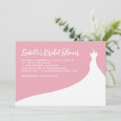 ブライダルエレガントシャワー招待ピンク 招待状 (スタンド正面)
