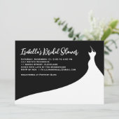 ブライダルエレガントシャワー招待ブラック 招待状 (スタンド正面)