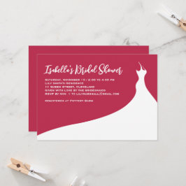 ブライダルエレガントシャワー招待vivaマゼンタ 招待状