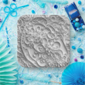 ブライダルエレガント紙クリングデザイン ペーパープレート (パーティー)