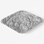 ブライダルエレガント紙クリングデザイン ペーパープレート (傾斜あり)