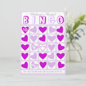 ブライダルカスタムビンゴパープルゲームカードに記入 (スタンド正面)