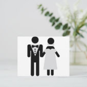 ブライダルカップルのアイコン ポストカード (スタンド正面)