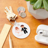 ブライダルカップルのキーチェーン キーホルダー